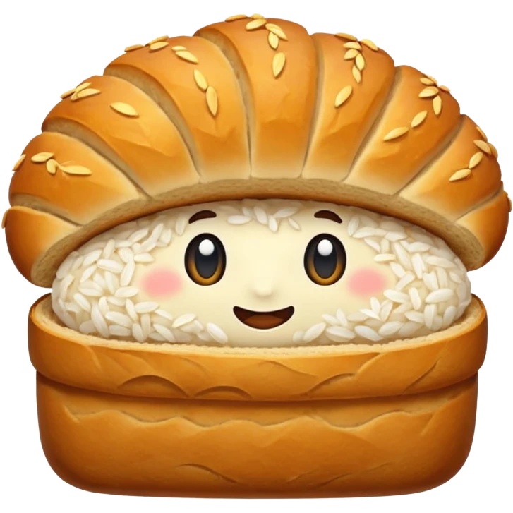 bread and rice emoji