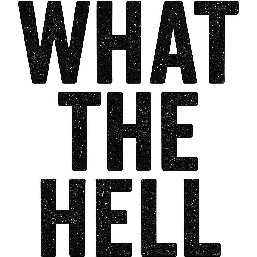 What the hell text remove background emoji