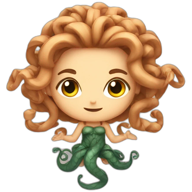cute chibi medusa emoji