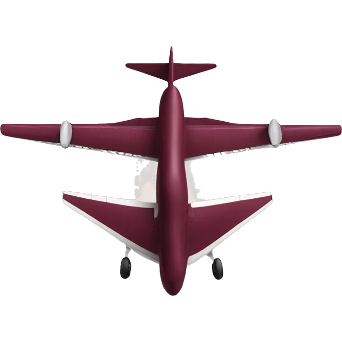 realistic plane burgundy emoji
