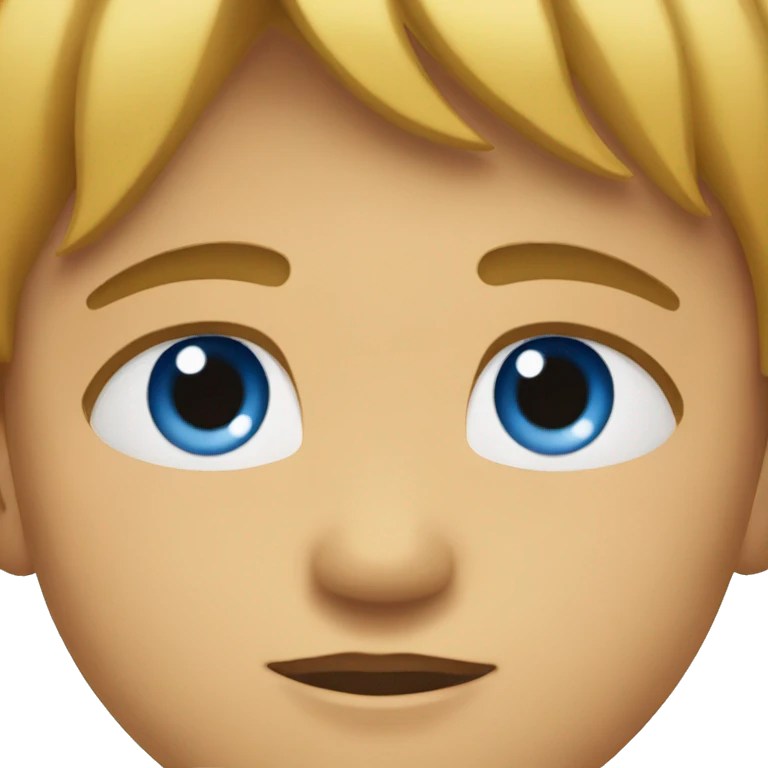niño ojos azules y rubio emoji