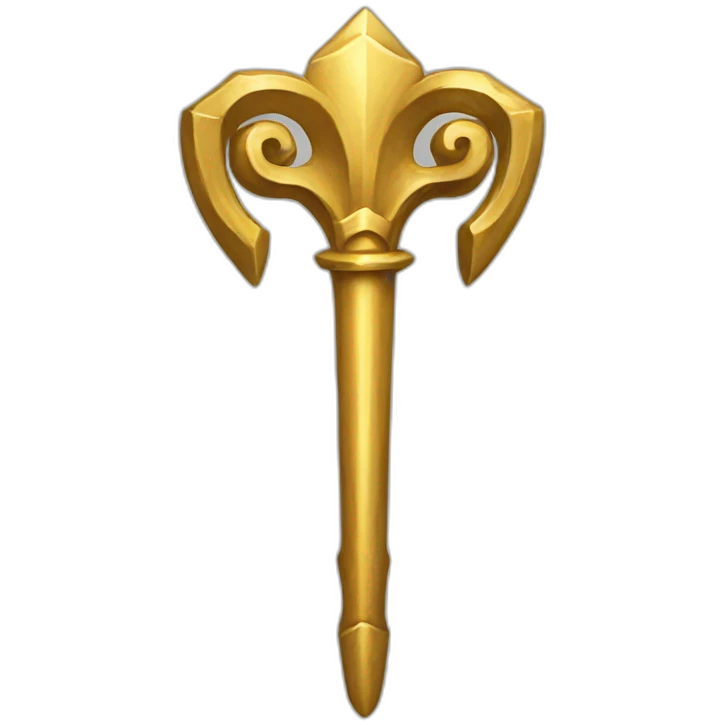a sceptre with two points emoji