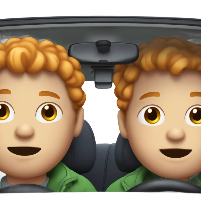 fat ginger boy in car  emoji