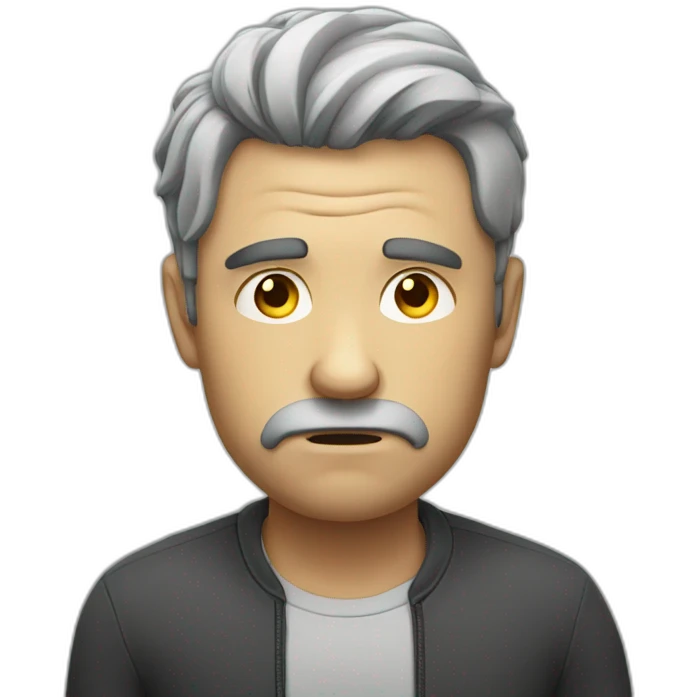 Sulking man emoji