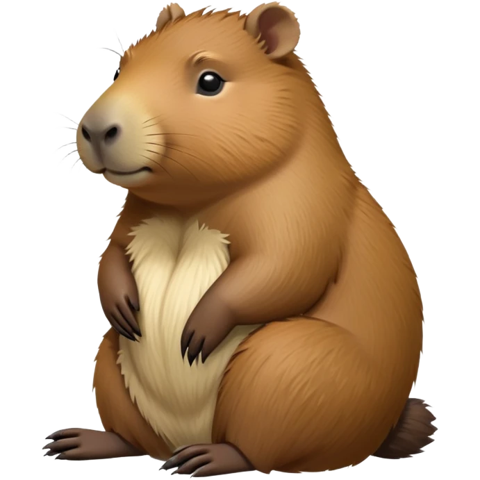 cinematic-capybara-realistic-full-body-sitting-emoji,-plump-and-relaxed-body-soaking-in-the-warm-sun,-short-brown-fur-slightly-ruffled,-head-tilted-dramatically,-calm-expressive-eyes-exuding-serene-wisdom,-simplified-yet-realistic-focused-features,-highly-detailed,-glowing-with-an-almost-sarcastic-glow emoji