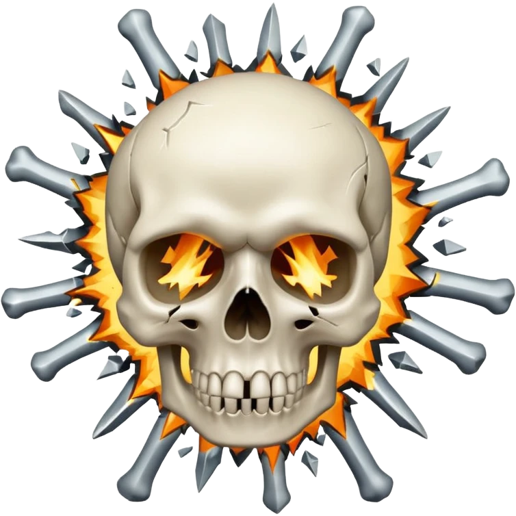 Skull exploding his head emoji