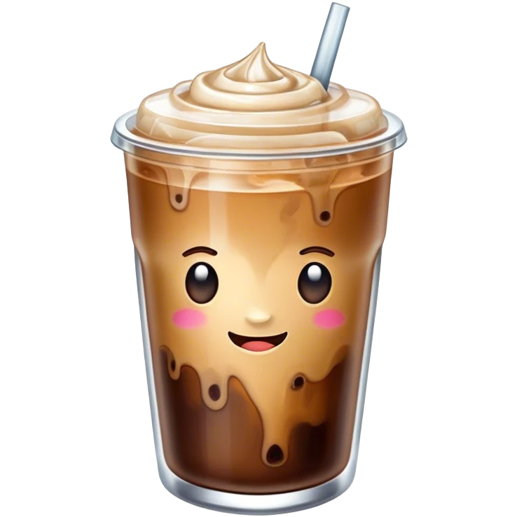 An iced coffee emoji