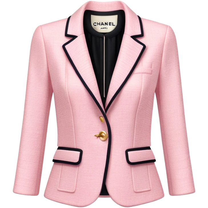 Powder pink Chanel tweed blazer emoji
