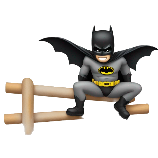 Batman on a seesaw emoji