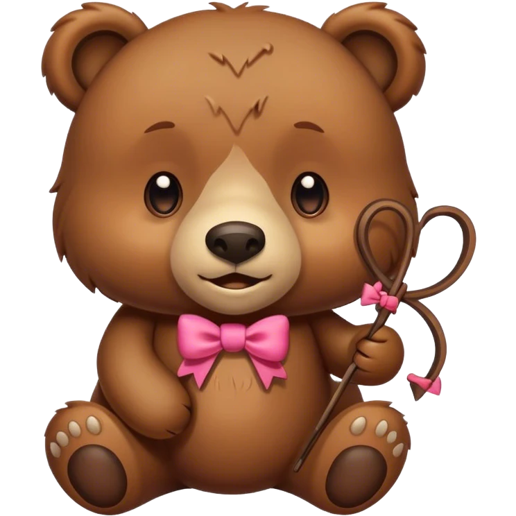 Bear with a  bow  emoji