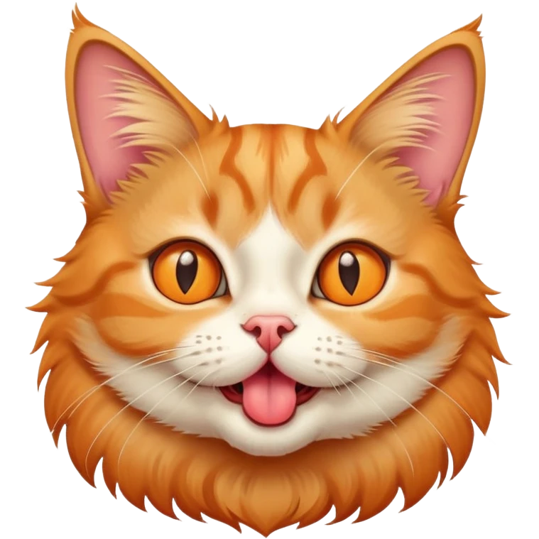 cute cross-eyed cat with tongue sticking out, silly expression emoji