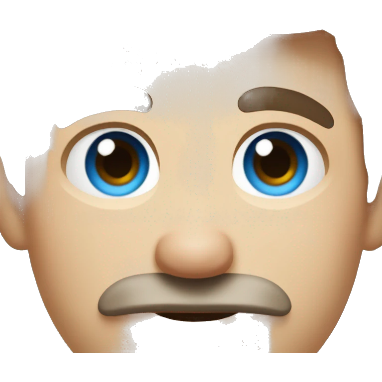 aussie bloke with mustache brown hair and blue eyes emoji