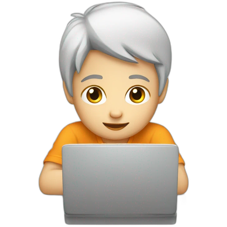 white_kid_using_laptop emoji