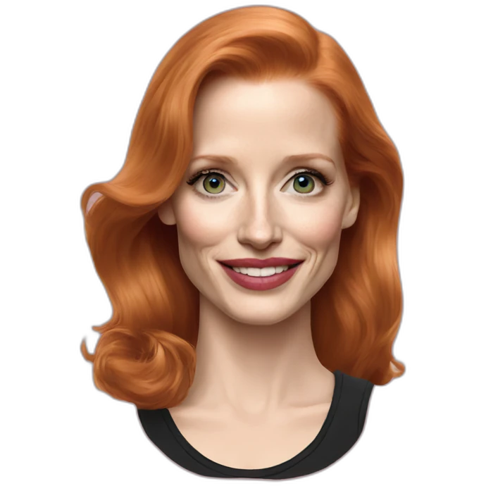 jessica-chastain wearing tee emoji
