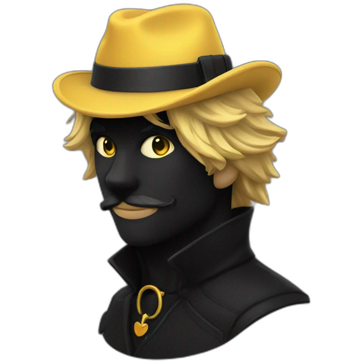 Chat noir avec des tache noir emoji