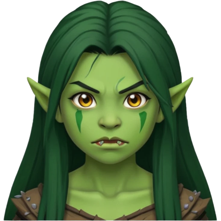 orc girl, anime style emoji