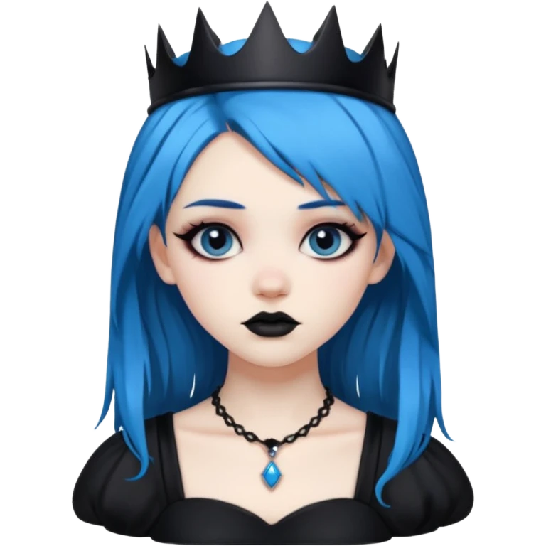 blue haired goth princes emoji