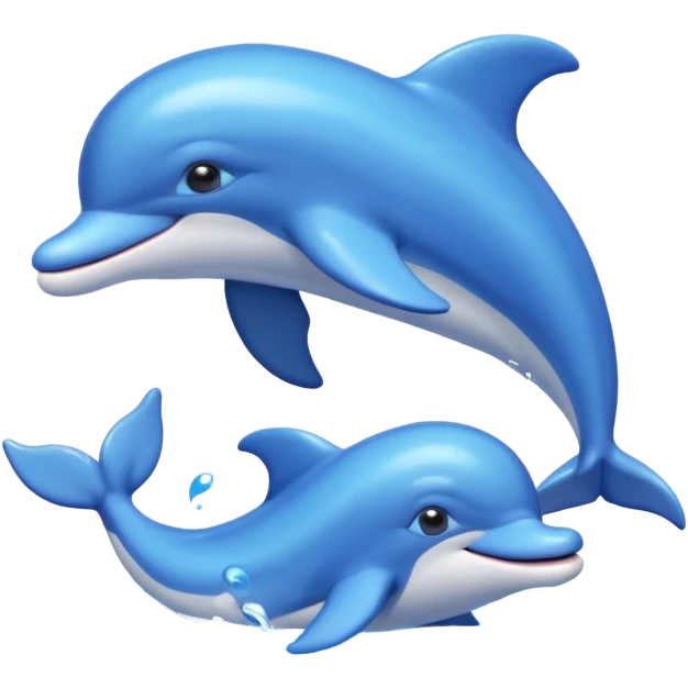 blue heart with a dolphin emoji