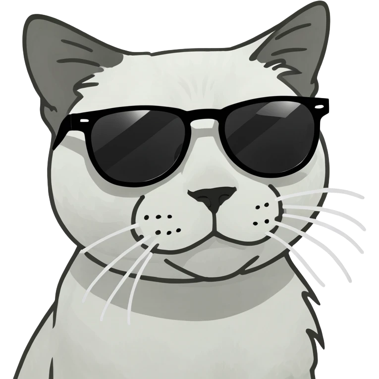 Cat with sunglasses emoji