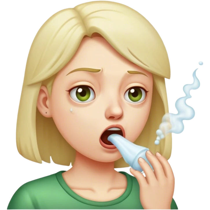 Spitting in disgust emoji