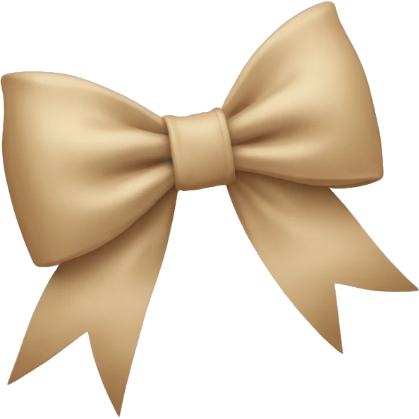 Beige bow emoji