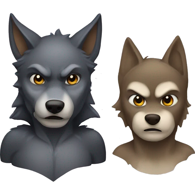 Wolf and bat emoji