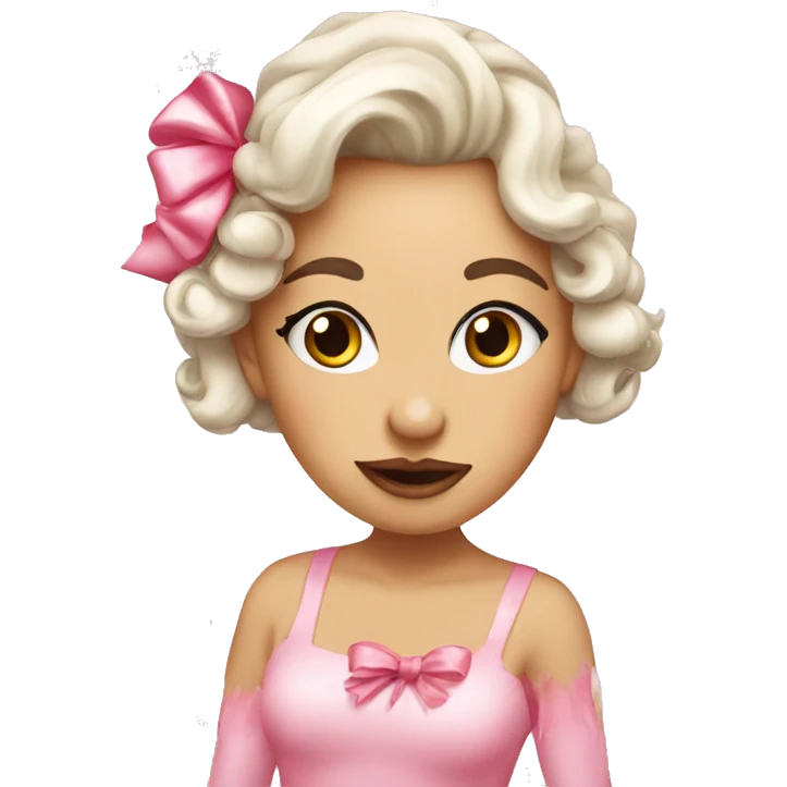 Pink Christmas coquette emoji