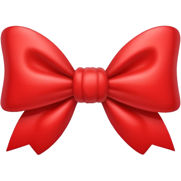 pookie bow red colour emoji  emoji