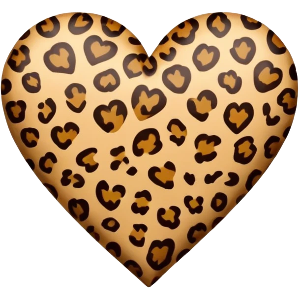 leopard print heart emoji