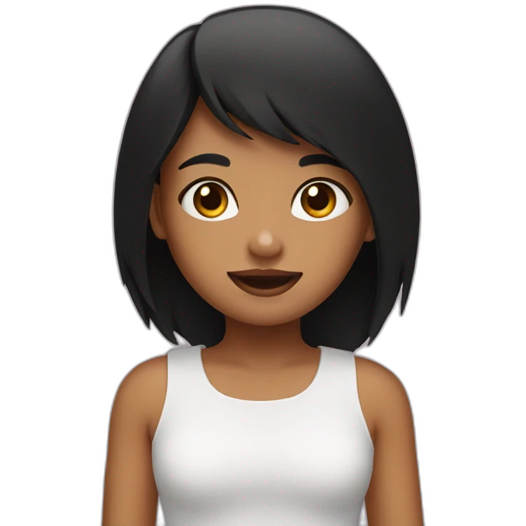 Girl with black hai emoji