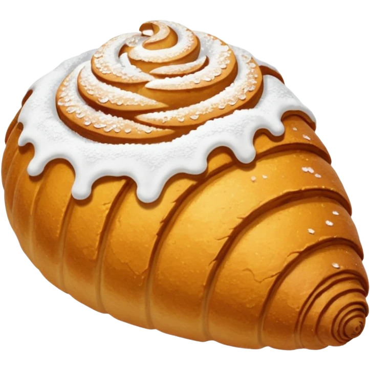 cornulete cu rahat si zahar pudra peste emoji