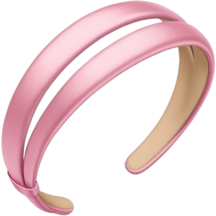 pastel pink satin hair band shiny texture emoji