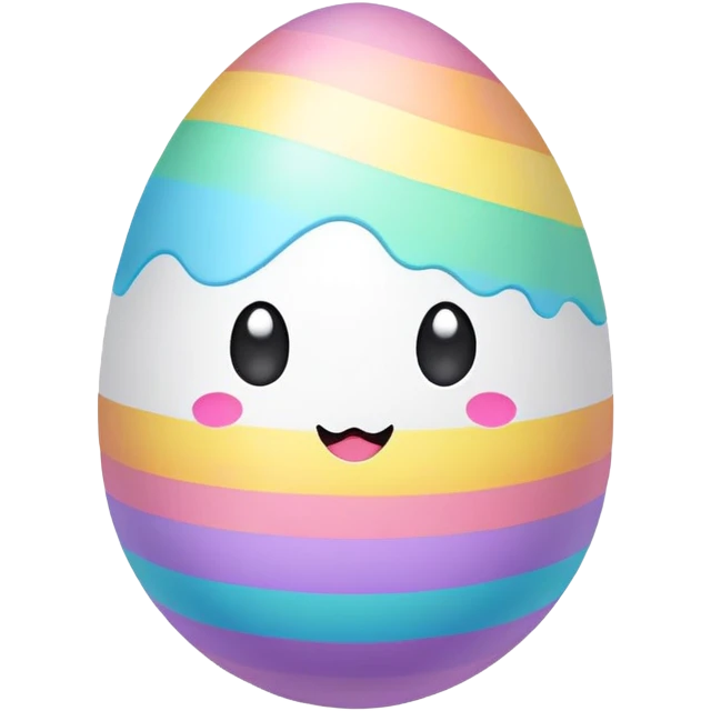 easter rainbow kawaii egg emoji