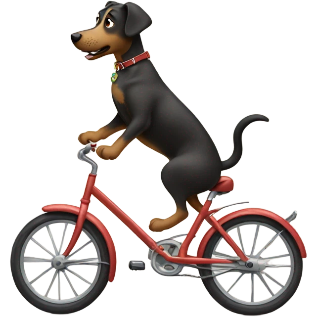 Dog riding a bike  emoji