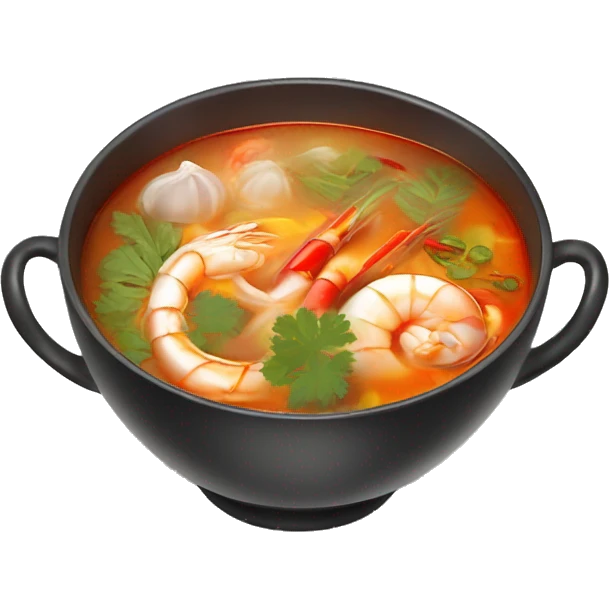 tom yum soup, perfect proportions, beautiful ingredients emoji