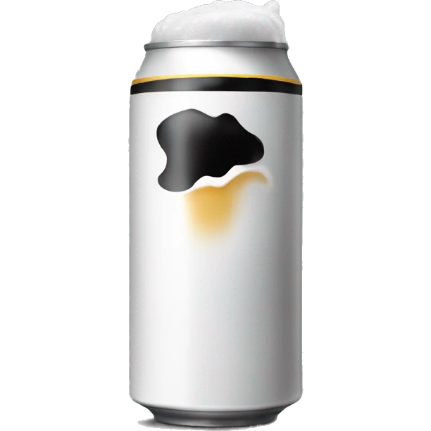 tall white beer can with black wave  emoji