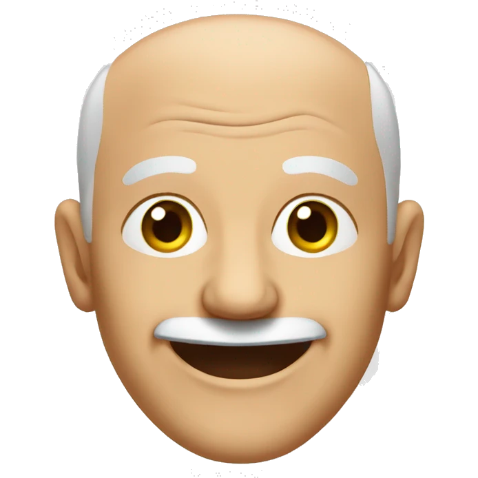 old bald smiling man emoji