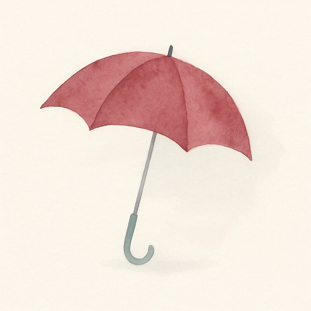 burgundy umbrella emoji