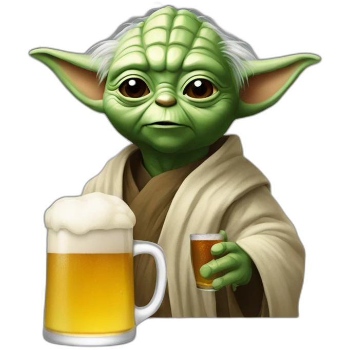 Yoda-drink-beer emoji