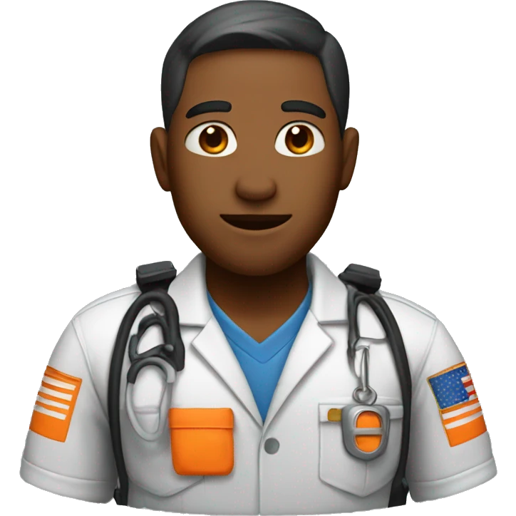 orange emt worker emoji
