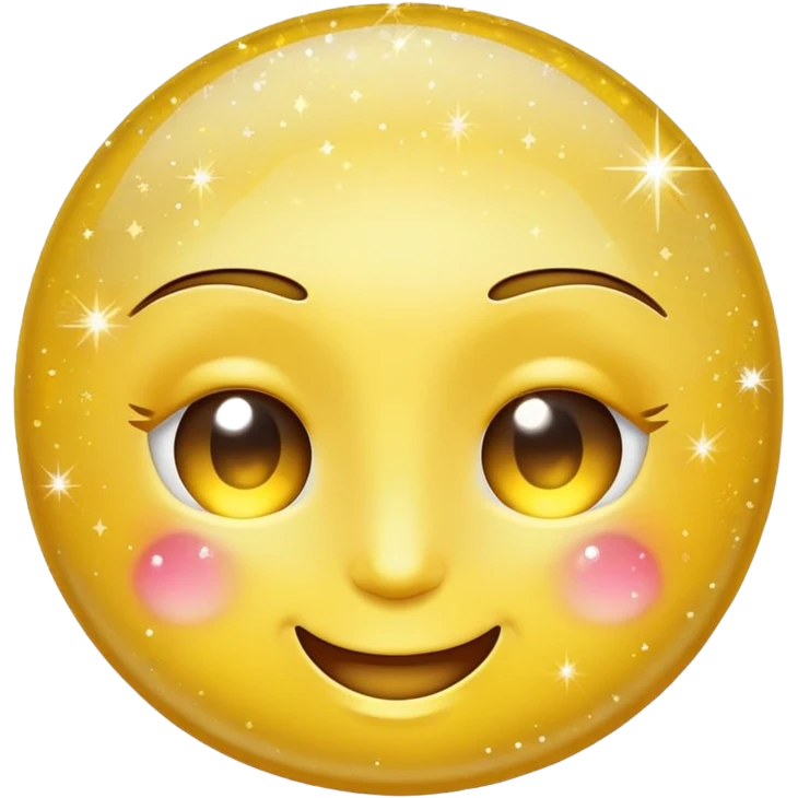 wink emoji with a sparkling sign and sparkles around emoji