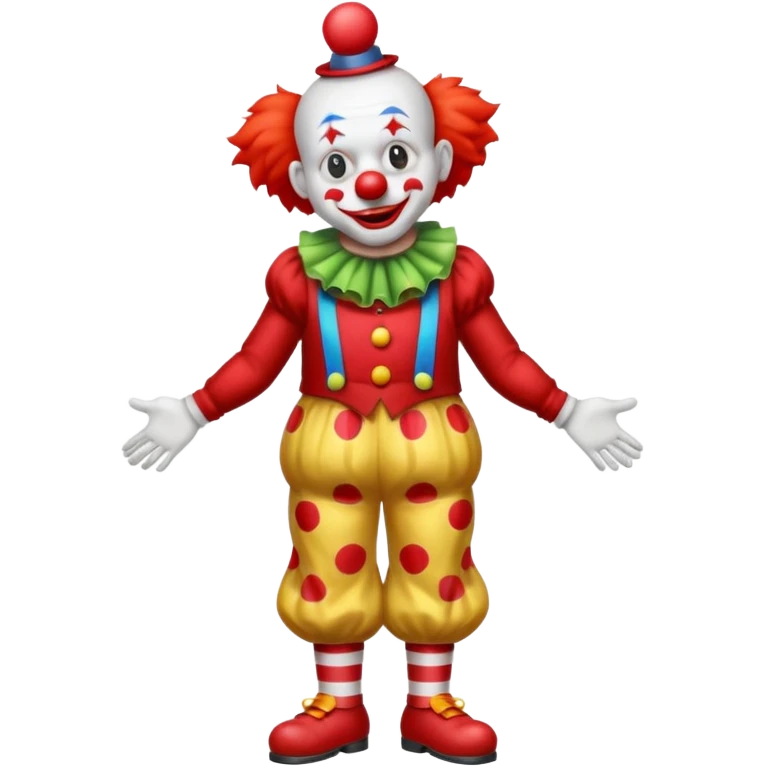Clown standing up looking between his legs emoji