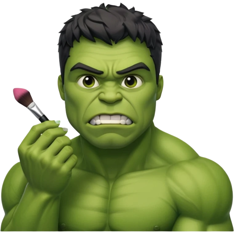 hulk se maquiando emoji