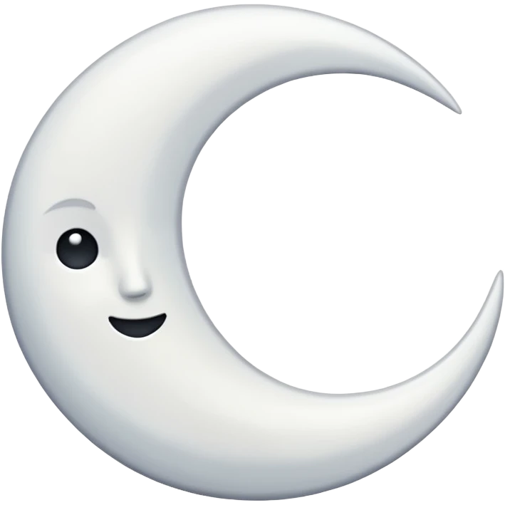 Thin moon just thin white  without face without anything emoji