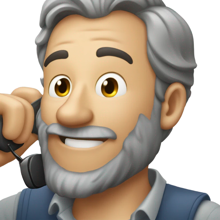 Pocket dial laugh bearded man emoji