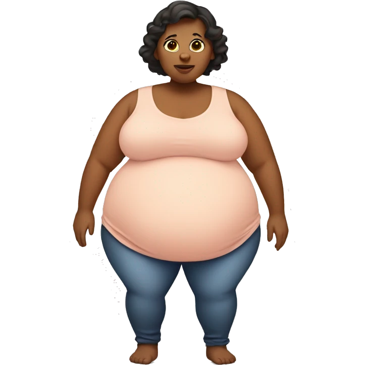 Fat pregnant woman emoji