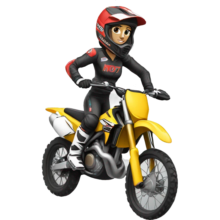 motocross women emoji