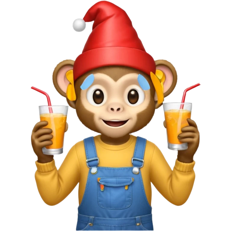 changuito tierno con overol en una fiesta emoji