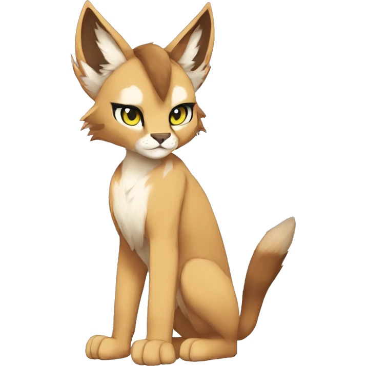 Anthro Sona-Fakemon Lynx-Caracal Full Body emoji