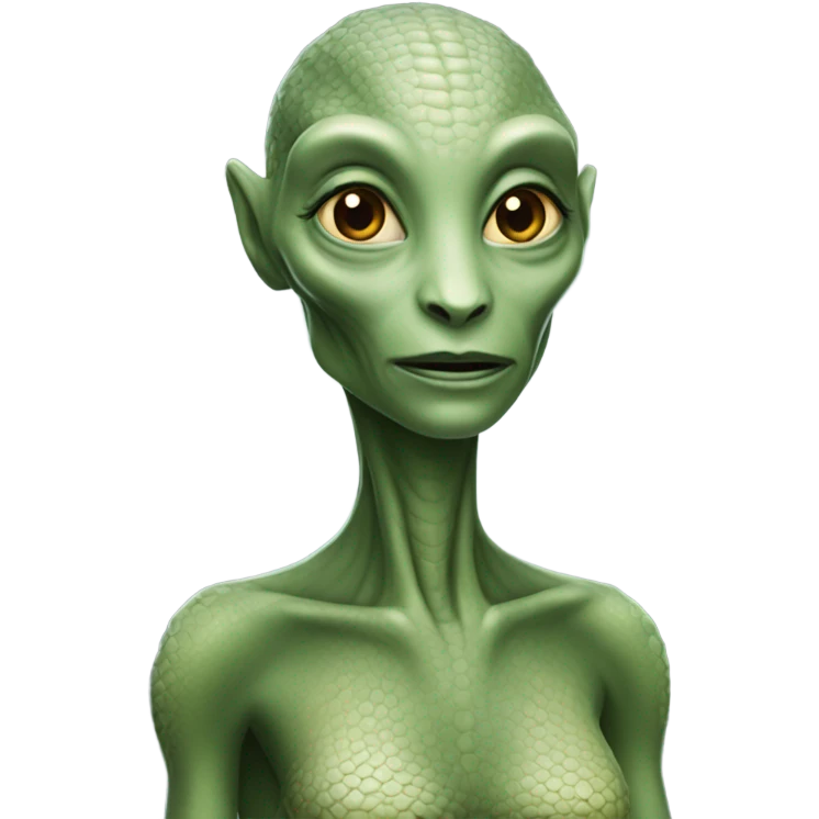 a reptilian alien woman full body emoji